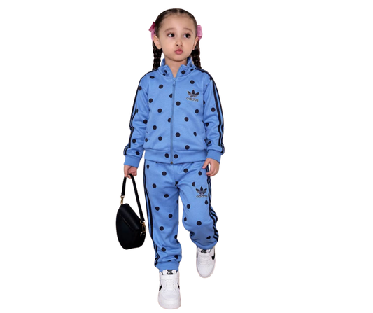 conjunto de pants de lunares para niña casual ligero