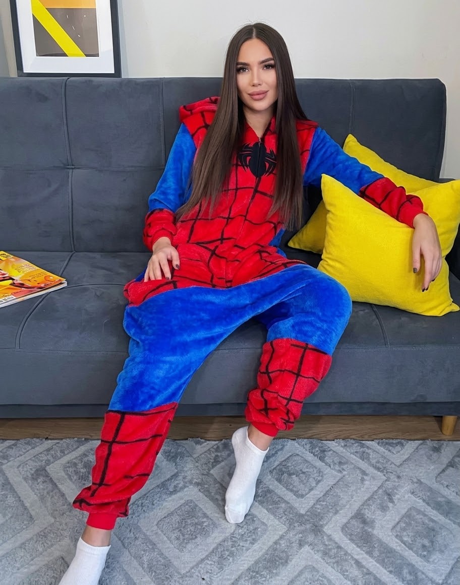 Pijamas Mamelucos Pijama Spiderman Kigurumi Adulto