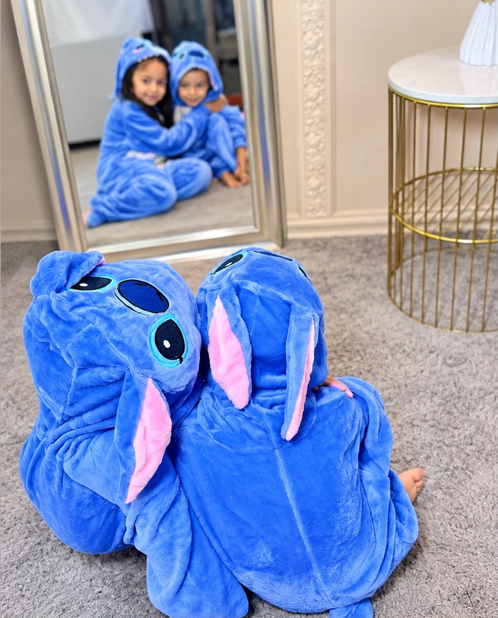 Pijama Mameluco Disfraz Cosplay Stitch Mamelucos Niño Niña