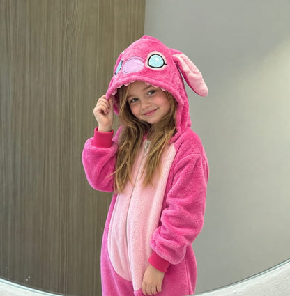 Pijama Mameluco Disfraz Cosplay Stitch Mamelucos Niño Niña