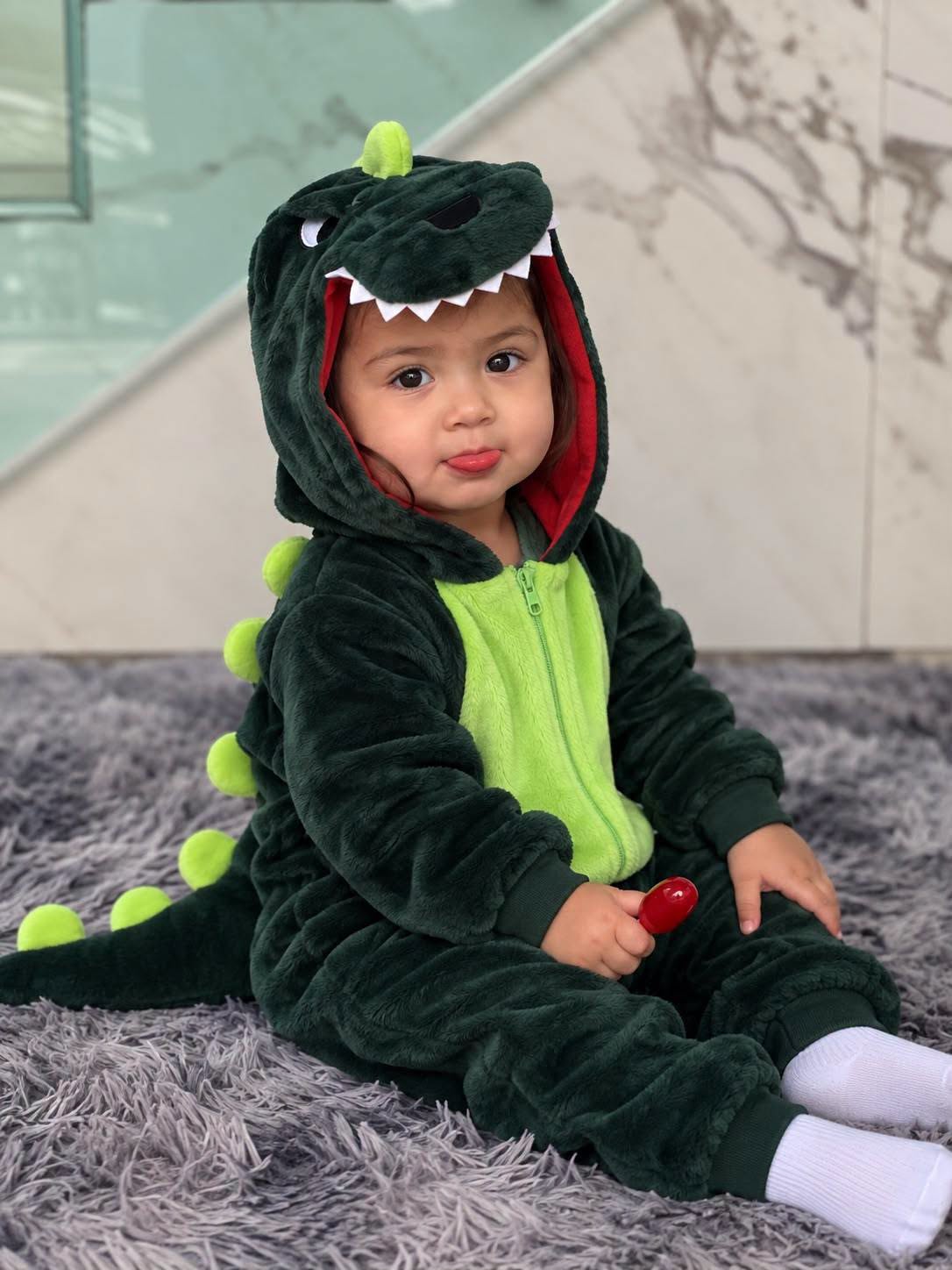 Pijama mameluco kigurumi Dinosaurio verde
