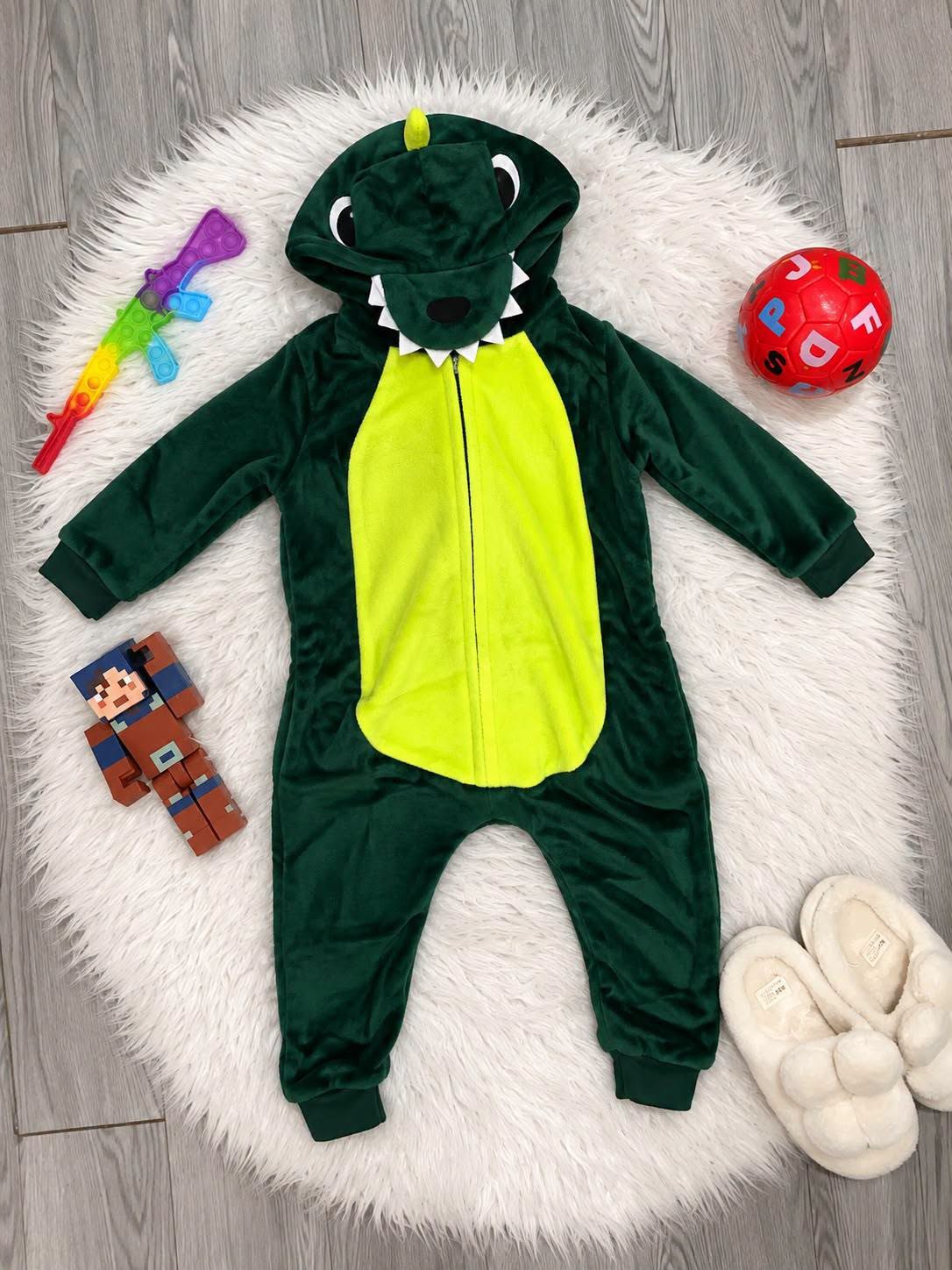 Pijama mameluco kigurumi Dinosaurio verde
