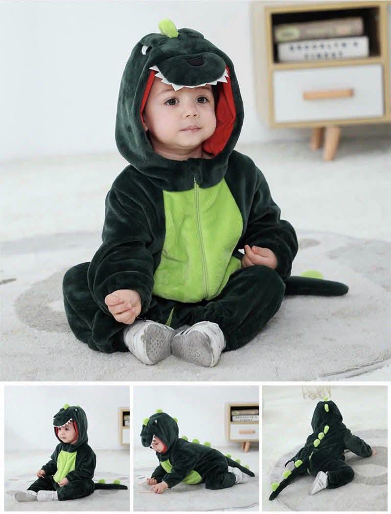 Pijama mameluco kigurumi Dinosaurio verde
