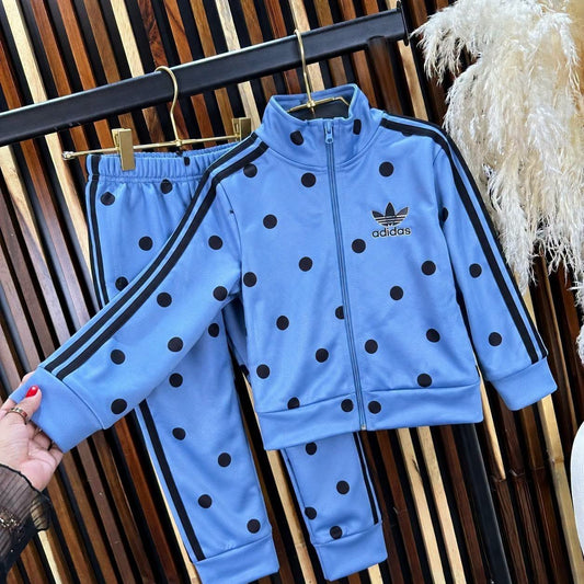 conjunto de pants de lunares para niña casual ligero