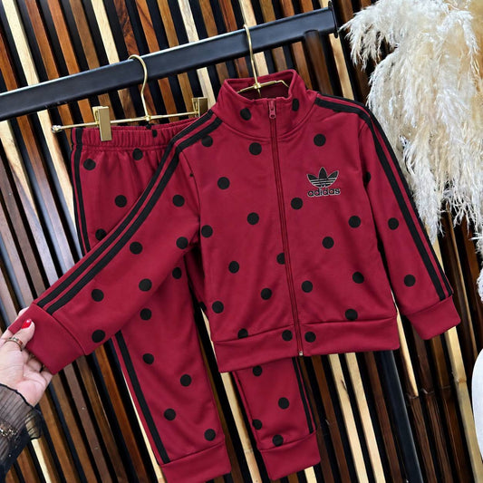 conjunto de pants de lunares para niña casual ligero